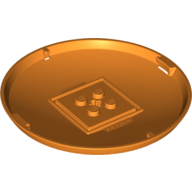 Lego Pod, Bottom Cap 9 x 9 x 1 X-Pod / Orange