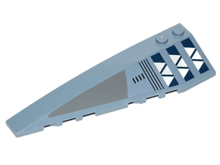 Lego Wedge 10 x 3 Left with White Triangles Pattern (Sticker) - Set 75041