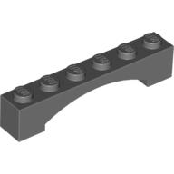 Lego Brick Arch 1 x 6 Raised Arch / Dark Bluish Gray