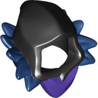 Lego Hood Pointed with Dark Purple Bandana, Dark Blue Spiked Cowl