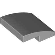 Lego Brick Curved 2 x 2 x 2/3 / Light Bluish Gray