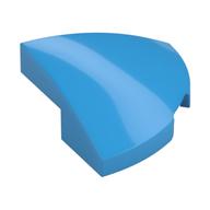 Lego Brick Round Corner, Curved 2 x 2 x 2/3 Quarter Circle / Dark Azure
