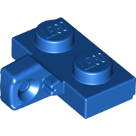 Lego Hinge Plate 1 x 2 Locking with 1 Finger on Side, with Groove / Blue