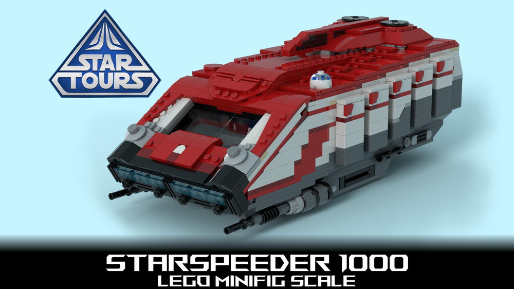 Lego Minifig Scale STARSPEEDER 1000 from Star Tours