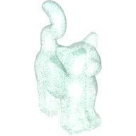 Lego Animal, Cat, Standing New Style [Plain] / Opal Trans-Light Blue