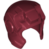 Lego Helmet Space with Open Face Rounded, Top Hinge / Dark Red