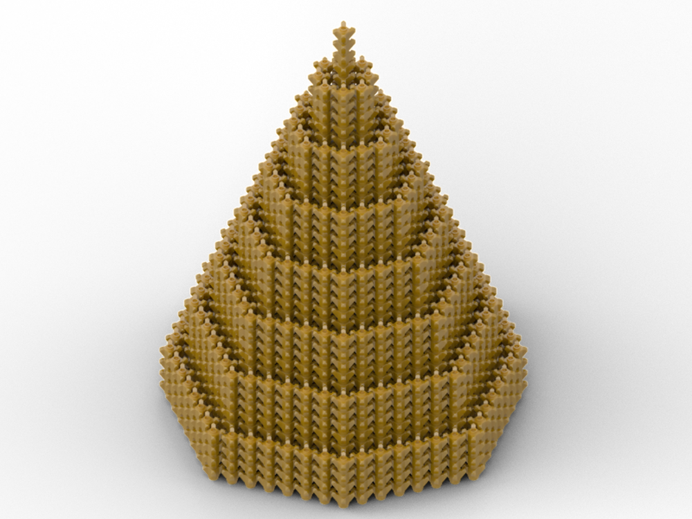 Lego Gold Christmas Tree 8-leveled