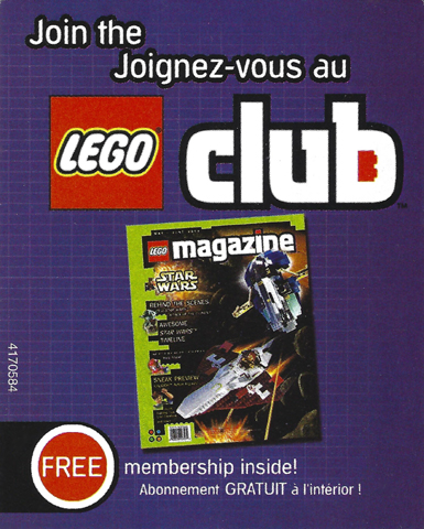 Lego 2002 Insert - LEGO Club - US/Canadian Purple Version (4170584)