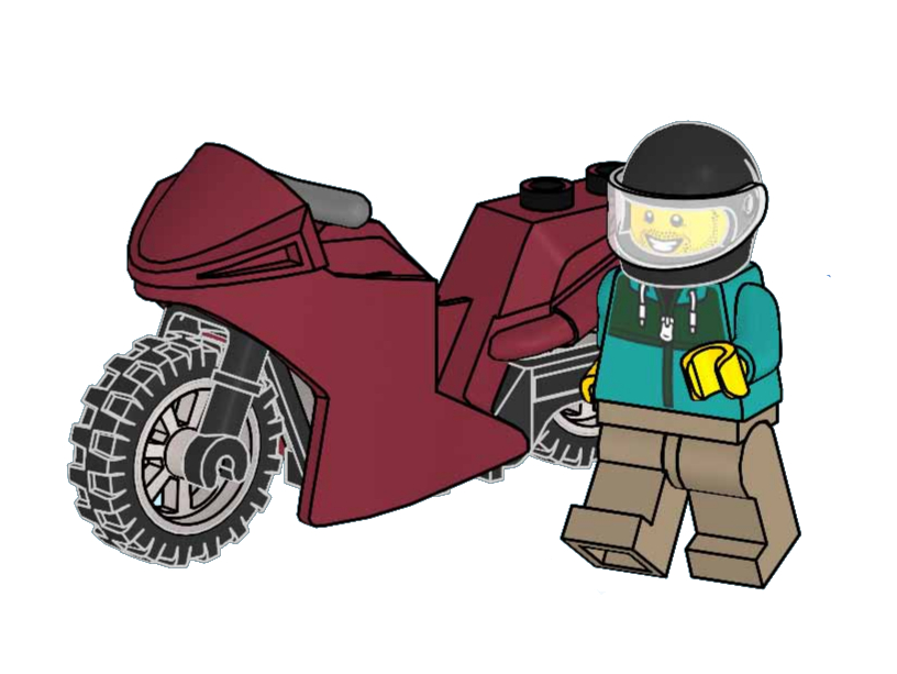 Lego Stunt Rider with Motorcycle