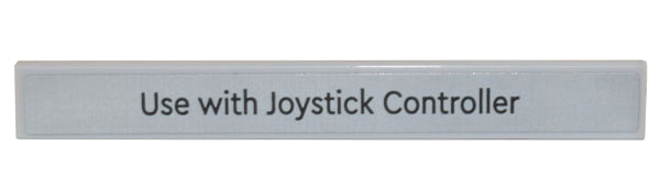 Lego Tile 1 x 8 with Black 'Use with Joystick Controller' Pattern (Sticker) - Set 10306 / Light Bluish Gray