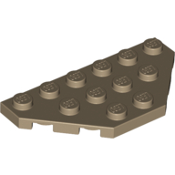 Lego Wedge Plate 3 x 6 Cut Corners / Dark Tan