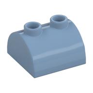 Lego Brick Curved 2 x 2, Two Top Studs / Sand Blue