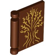 Lego Book Cover with Gold Tree print / Reddish Brown
