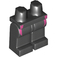 Lego Hips and Black Legs with Dark Pink Wetsuit Lines Print / Black
