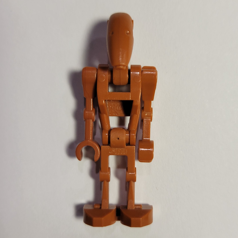 Lego Battle Droid, Dark Orange, One Straight Arm, One Bent Arm
