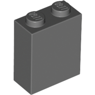 Lego Brick 1 x 2 x 2 with Inside Stud Holder / Dark Bluish Gray