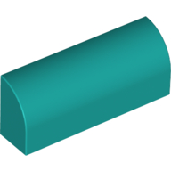 Lego Brick Curved 1 x 4 x 1 1/3 No Studs / Dark Turquoise
