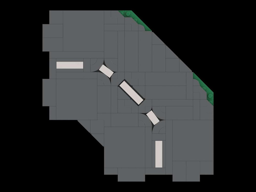 Lego Modular baseplate bend / curve
