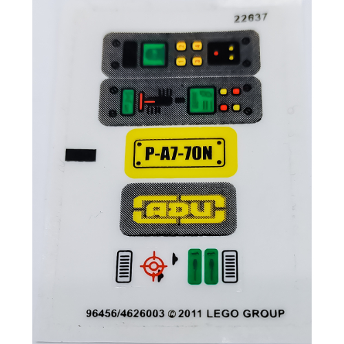 Lego Sticker Sheet for Set 7050-1