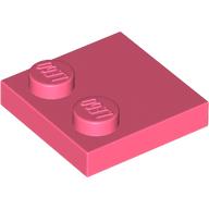 Lego Plate Special 2 x 2 with Only 2 studs / Coral