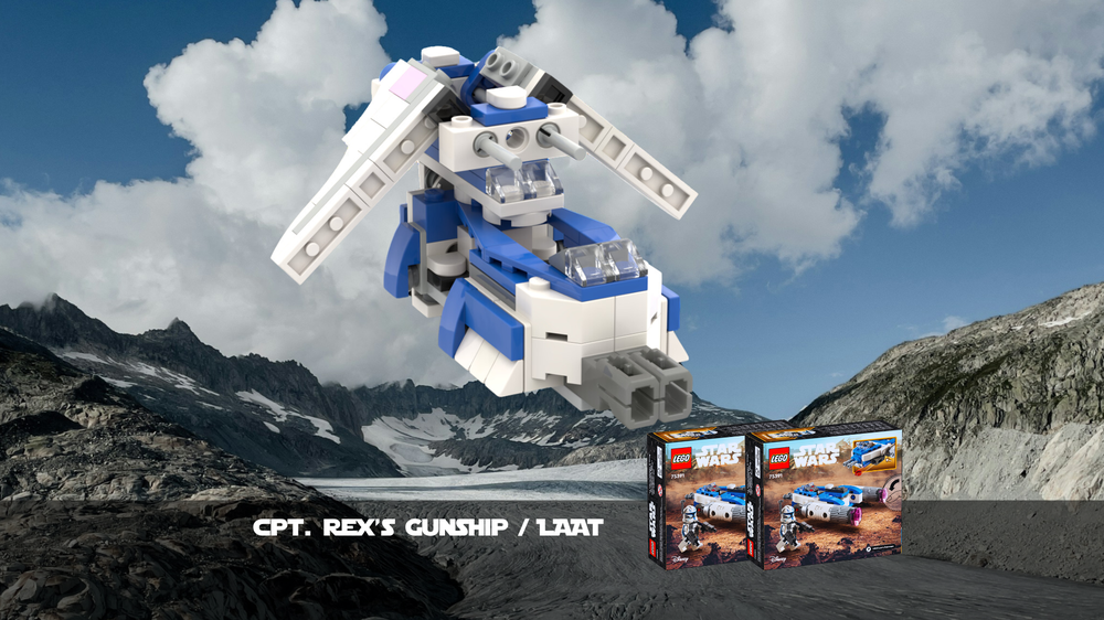 Lego Cpt. Rex's Republic Gunship / LAAT microfighter - 2 x 75391 alternative