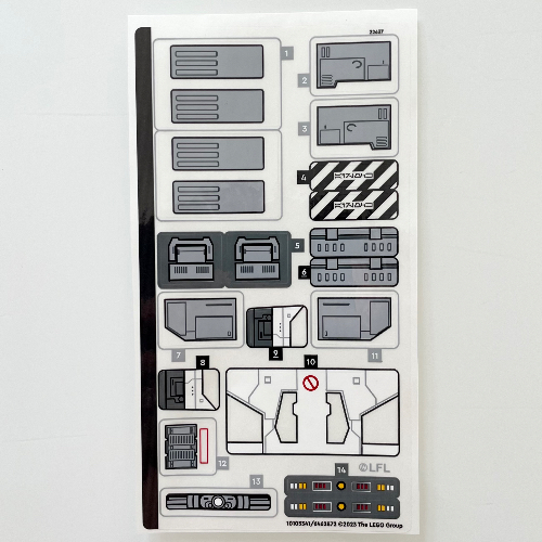 Lego Sticker Sheet 1 for Set 75357-1 / [No Color/Any Color]