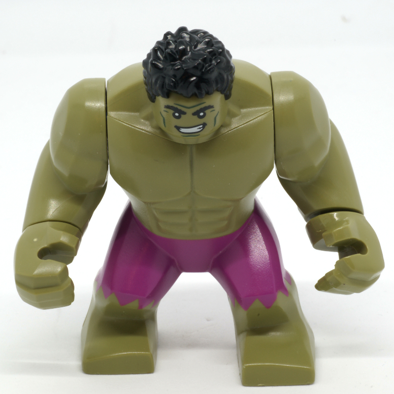 Lego Hulk (Big Fig), Black Hair, Magenta Pants