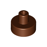 Lego Tile Round 1 x 1 with Hollow Bar / Reddish Brown
