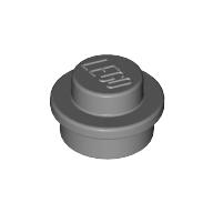 Lego Plate Round 1 x 1 with Solid Stud / Flat Silver
