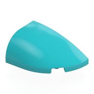 Lego Brick Round, Curved Double 3 x 2 Beveled with Stud Notch Right / Medium Azure