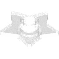 Lego Plate Special 5-Point Star 2 x 2 with One Stud / Opal Trans-Clear