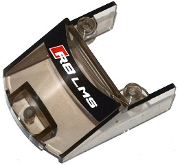 Lego Windscreen 5 x 4 x 1 2/3 with White 'R8 LMS' on Black Background Pattern (Sticker) - Set 75873