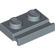 Lego Plate Special 1 x 2 with Door Rail / Sand Blue