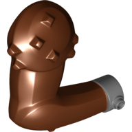 Lego Creature Body Part, Rancor Arm Right with Dark Bluish Gray Ring Print / Reddish Brown