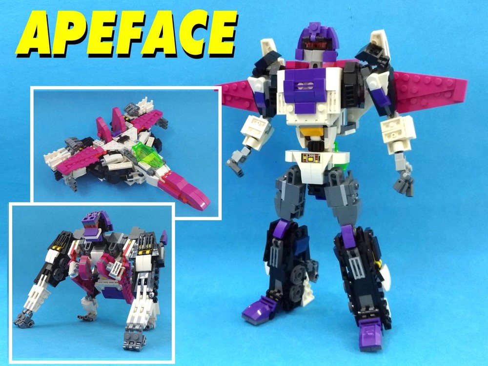 Lego Transformer Apeface triple changer /Horrorcon Headmaster