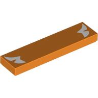 Lego Tile 1 x 4 with White Markings Print