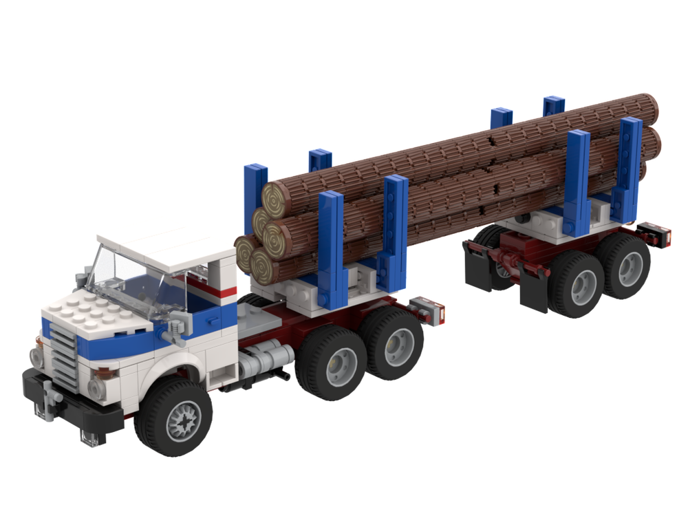 Lego MAN Kurzhauber longwood transporter Playable