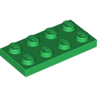 Lego Plate 2 x 4 / Green