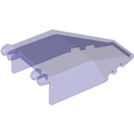 Lego Windscreen 7 x 4 x 1 2/3 with Hinges, 7 Teeth / Trans-Purple