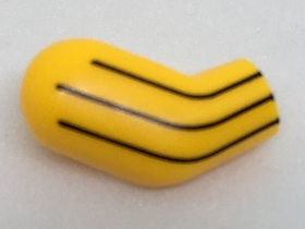 Lego Arm, Right with 3 Black Stripes Pattern
