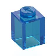 Lego Brick 1 x 1 / Trans-Dark Blue
