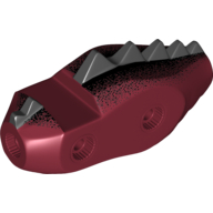 Lego Creature Body Part, Dragon Torso with Black Dorsal Scales Pattern / Dark Red