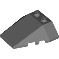Lego Brick Wedged, Sloped 4 x 4 Triple, Stud Notches / Dark Bluish Gray