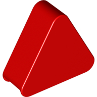 Lego Duplo Brick 1 x 3 x 2 Triangle Road Sign with Exclamation Mark Print / Red