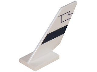Lego Tail Shuttle with Black Contour Pattern on Left Side (Sticker) - Set 5974
