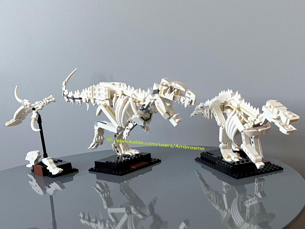 Lego 21320: real T. rex, Edmontosaurus annectens & pterosaurs