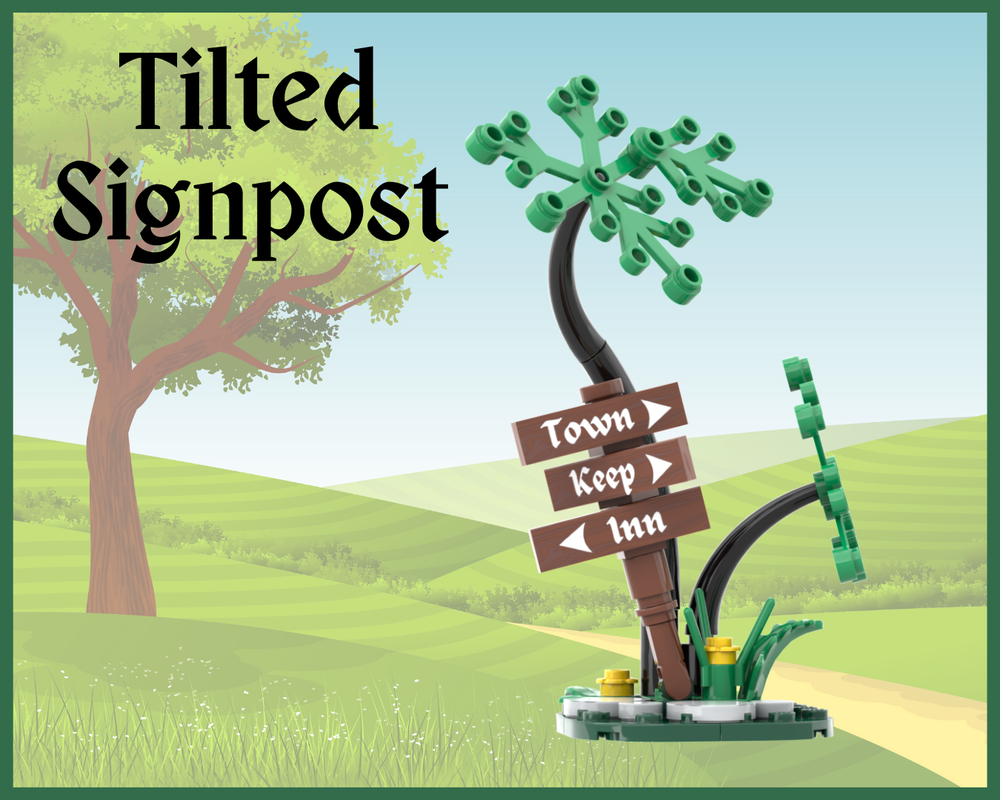 Lego Tilted Signpost