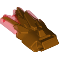 Lego Energy Burst (Ninjago) with Hinge, Trans-Red Top / Pearl Gold
