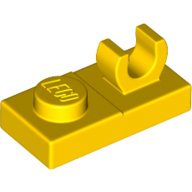 Lego Plate Special 1 x 2 [Open O Top Clip] / Yellow