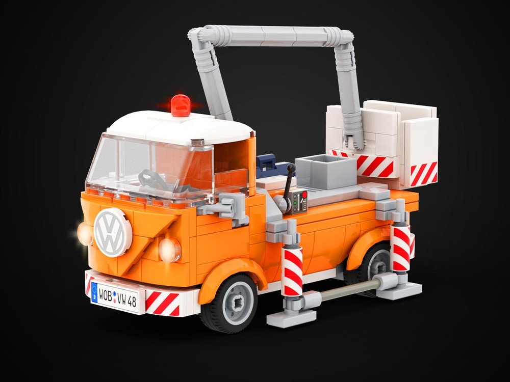 Lego VW T1 Ruthmann Flatbed – Classic Utility Truck